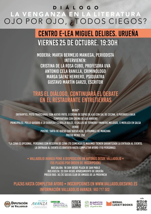 La venganza en la literatura, 25/10 reservas CENA